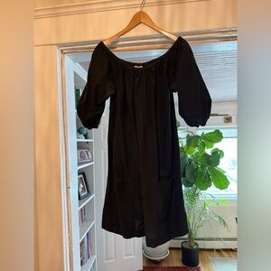 Anthropologie Black Off-Shoulder Dress/ Coverup